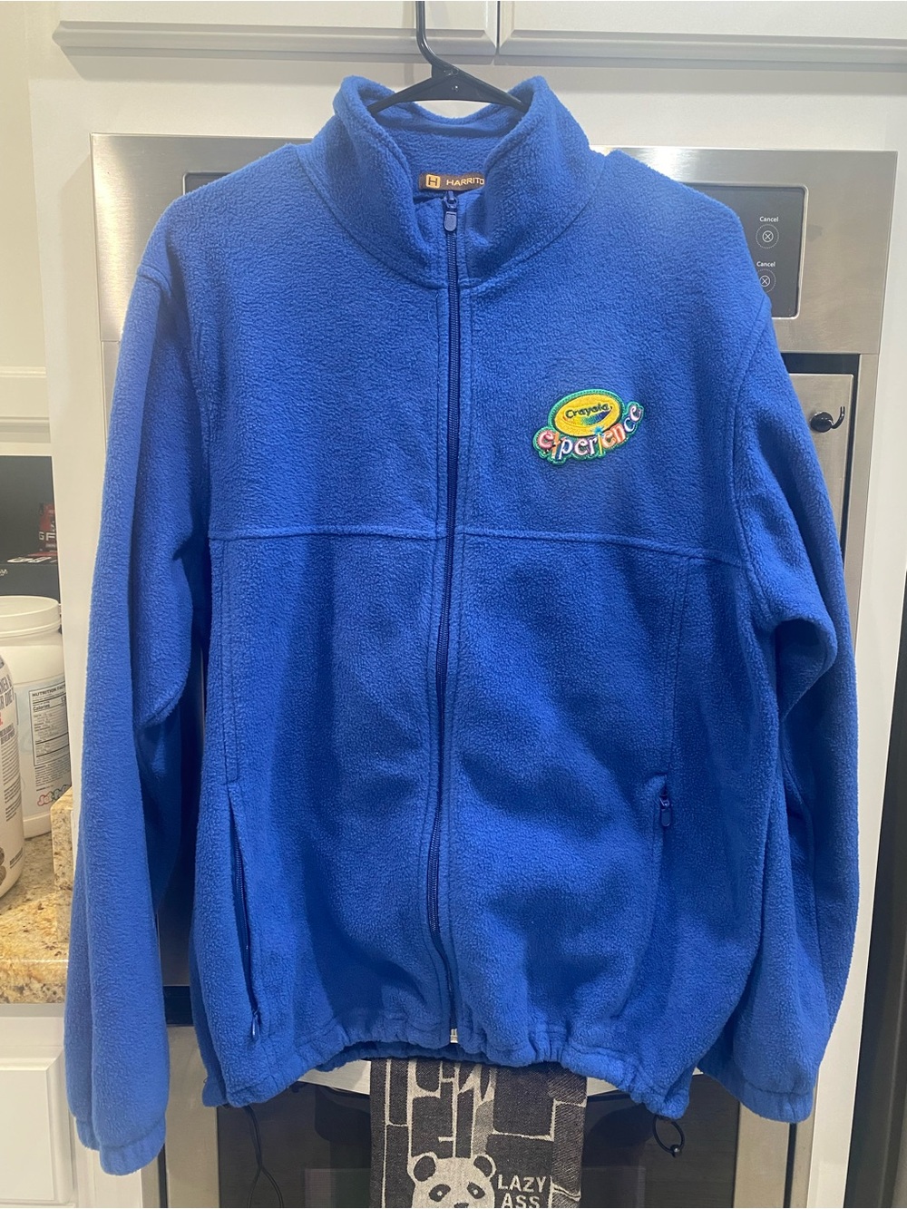 Men’s Harriton Size M- “Crayola Experience” Royal Blue Full-Zip Fleece Jacket